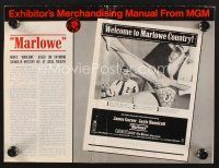 9z200 MARLOWE pressbook '69 sexy Sharon Farrell's legs & James Garner with booze and gun in hands!