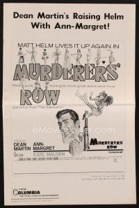 9z204 MURDERERS' ROW pb '66 art of spy Dean Martin as Matt Helm & sexy Ann-Margret by McGinnis!
