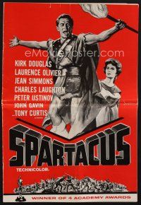 9z221 SPARTACUS pressbook '61 classic Stanley Kubrick & Kirk Douglas gladiator epic!