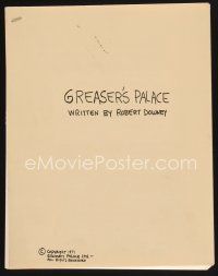 9z123 GREASER'S PALACE script '71 screenplay by Robert Downey Sr.!