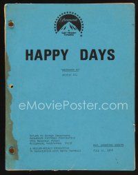 9z125 HAPPY DAYS TV revised shooting script July 31, 1978, screenplay for Westward Ho!