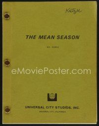 9z140 MEAN SEASON first draft script April 4, 1983, screenplay by Christopher Crowe!
