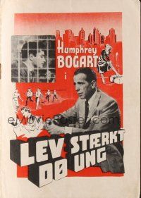 9z345 KNOCK ON ANY DOOR Danish program '49 different images of Humphrey Bogart, Nicholas Ray!