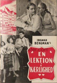 9z347 LESSON IN LOVE Danish program '60 Ingmar Bergman's comedy for grown-ups, different images!