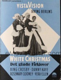 9z365 WHITE CHRISTMAS Danish program '55 Bing Crosby, Danny Kaye, Clooney, Vera-Ellen, different!
