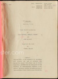 9z143 MISSING final draft script February 5, 1981, screenplay by Costa-Gavras, Stewart & Nichols!