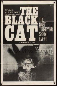 1a076 BLACK CAT 1sh '66 Edgar Allan Poe, Robert Frost, Robyn Baker, cool horror image!