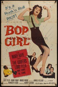 1a100 BOP GIRL GOES CALYPSO 1sh '57 it's the red-hot battle of the rages, a rock & roll romp!