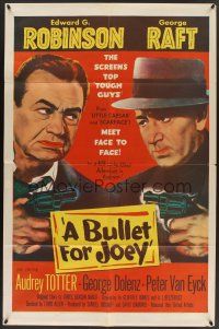 1a120 BULLET FOR JOEY 1sh '55 George Raft, Edward G. Robinson, film noir!