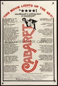 1a127 CABARET reviews 1sh '72 Liza Minnelli sings & dances in Nazi Germany, Bob Fosse directed!