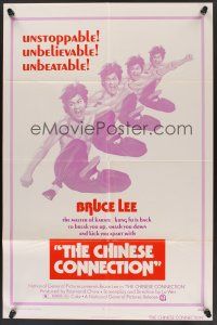 1a154 CHINESE CONNECTION 1sh '73 kung fu master Bruce Lee is back to kick you apart!