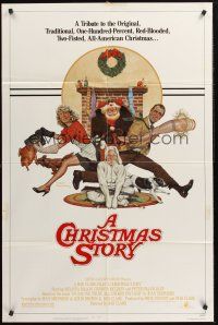 1a156 CHRISTMAS STORY 1sh '83 best classic Christmas movie, great art by Robert Tanenbaum!