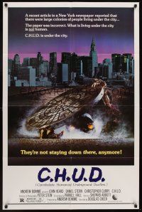 1a126 C.H.U.D. 1sh '84 Cannibalistic Humanoid Underground Dwellers emerging from manhole!