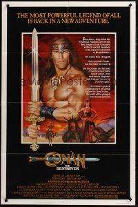 1a178 CONAN THE DESTROYER 1sh '84 Arnold Schwarzenegger is the most powerful legend of all!