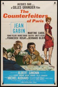 1a185 COUNTERFEITERS OF PARIS 1sh '61 Jean Gabin inspects money with magnifying glass!