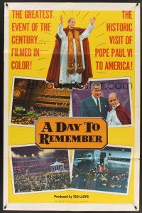 1a210 DAY TO REMEMBER 1sh '65 Pope Paul VI visits the U.S.!