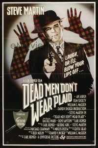 1a212 DEAD MEN DON'T WEAR PLAID 1sh '82 Steve Martin will blow your lips off if you don't laugh!