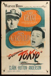 1a235 DESTINATION TOKYO 1sh '43 Cary Grant & John Garfield in World War II!