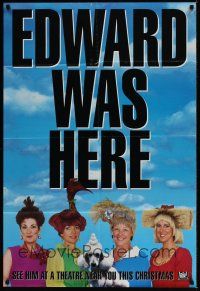 1a271 EDWARD SCISSORHANDS teaser DS 1sh '90 Tim Burton classic, great image of wacky haircuts!
