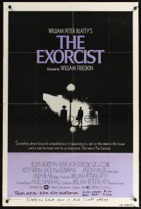 1a289 EXORCIST 1sh '74 William Friedkin, Max Von Sydow, William Peter Blatty horror classic!