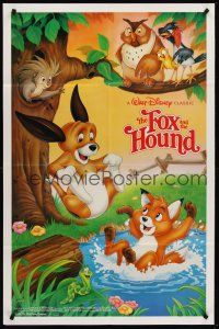 1a327 FOX & THE HOUND int'l 1sh R88 two friends who didn't know they were supposed to be enemies!