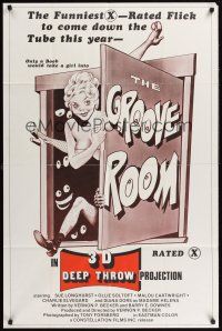 1a388 GROOVE ROOM 1sh '75 Ole Soltoft, Sue Longhurst, Diana Dors, x-rated 3D comedy sex!