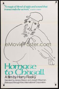 1a441 HOMAGE TO CHAGALL int'l 1sh '77 Harry Rasky documentary about painter Marc Chagall!