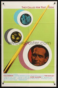 1a473 HUSTLER 1sh R64 Paul Newman, completely different with pool cue & images in balls!
