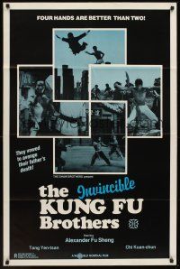 1a507 INVINCIBLE KUNG-FU BROTHERS 1sh '76 Cheh Chang, four hands are better than two!