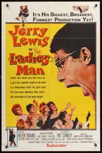 1a544 LADIES' MAN 1sh '61 girl-shy upstairs-man-of-all-work Jerry Lewis screwball comedy!