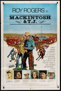 1a584 MACKINTOSH & T.J. 1sh '75 Robert Tanenbaum art of Roy Rogers & cattle!
