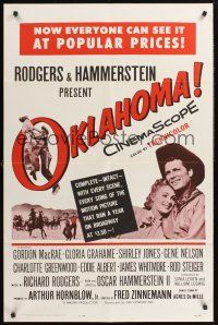 1a666 OKLAHOMA 1sh R63 Gordon MacRae, Shirley Jones, Rodgers & Hammerstein musical!