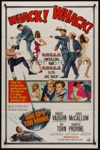 1a672 ONE SPY TOO MANY 1sh '66 Robert Vaughn, David McCallum, The Man from UNCLE!