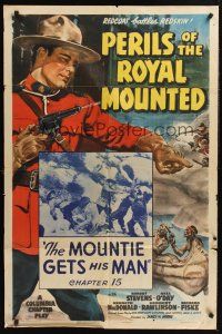 1a693 PERILS OF THE ROYAL MOUNTED chapter 15 1sh '42 RCMP serial, The Mountie Gets His Man!