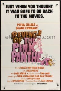 1a742 REVENGE OF THE PINK PANTHER 1sh '78 Peter Sellers, Blake Edwards, funny cartoon art!
