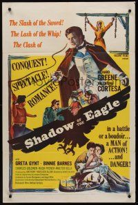 1a782 SHADOW OF THE EAGLE 1sh '55 Russian Richard Greene, conquest, spectacle, romance!
