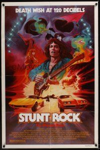 1a846 STUNT ROCK 1sh '80 death wish at 120 decibels, art of rock & roll and muscle cars!