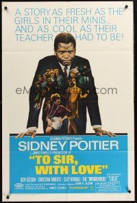 1a910 TO SIR, WITH LOVE 1sh '67 Sidney Poitier, Lulu, directed by James Clavell!