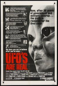 1a933 UFO'S ARE REAL 1sh '79 Edward Hunt, Stanton Friedman, wacky conspiracy documentary!