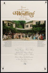 1a966 WEDDING teaser 1sh '78 Robert Altman, Mia Farrow, Gerladine Chaplin, Carol Burnett