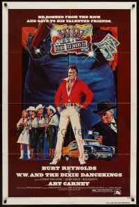1a956 W.W. & THE DIXIE DANCEKINGS 1sh '75 art of Burt Reynolds as '50s country hoodlum!