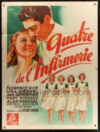 1b007 4 GIRLS IN WHITE French 1p '39 different art of pretty nurses by Boris Grinsson!