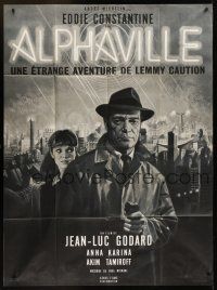 1b004 ALPHAVILLE French 1p '68 Jean-Luc Godard, Eddie Constantine as Lemmy Caution, Anna Karina!