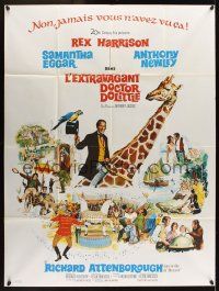 1b047 DOCTOR DOLITTLE French 1p '67 Rex Harrison speaks with animals, Richard Fleischer!
