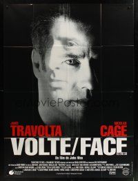 1b052 FACE/OFF French 1p '97 John Travolta and Nicholas Cage switch faces, John Woo, different!