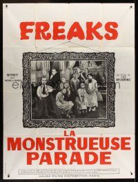 1b059 FREAKS French 1p R60s Tod Browning classic, great portrait of sideshow cast!