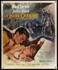 1b181 YOUNG CASSIDY French 1p '65 John Ford, different art of Rod Taylor in bed w/Julie Christie!