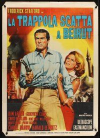 1b185 AGENT 505 DEATH TRAP BEIRUT Italian 1p '66 cool European spy movie!