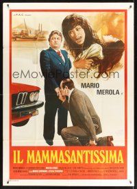 1b195 BIG MAMMA Italian 1p '79 cool Crovato art of Mafia boss & screaming woman!