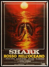 1b233 DEVIL FISH Italian 1p '84 Lamberto Bava's Shark: Rosso nell'oceano, cool art by Enzo Sciotti!